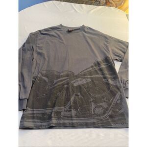 Harley Davidson Men’s Dark Grey Vintage Bahamas  Long Sleeve Shirt Size XL